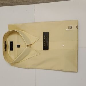 N W tags Vintage Arrow pinpoint buttercream button up long sleeve shirt size XL